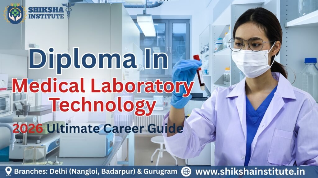 Students performing laboratory testing in Diploma in Medical Laboratory Technology (DMLT) program