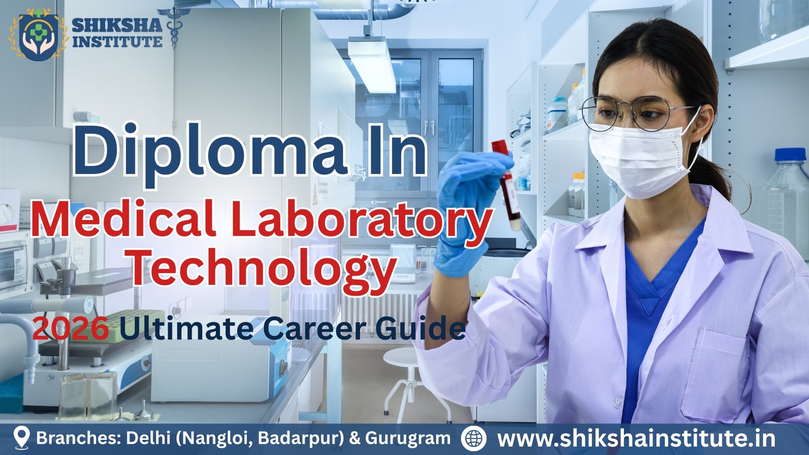 Students performing laboratory testing in Diploma in Medical Laboratory Technology (DMLT) program